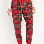 Old Navy Womens Flannel Jogger Pajama Pants 3X Red Tartan Plaid Christmas Plus Photo 1
