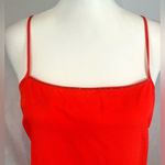 Halston Heritage Halston bright orange slip dress with gun metal studded detail size medium Photo 1