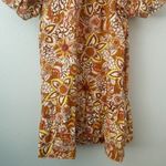 Anthropologie PILCRO x | Boho Puffed Sleeve Floral Tapestry Button Dress | XL Photo 9