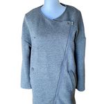 MINKPINK Take Care Biker Zip Jacket Ribbed Gray Women's Size Small Photo 7