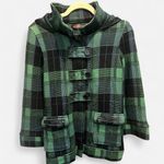 525 America Green Plaid Heritage Preppy Peacoat Hooded Size Large Photo 2
