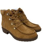 Giani Bernini  Bertey Tan Suede Leather Ankle Combat Lace-Up Boots 8 Photo 0