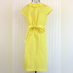 J.Crew Yellow Linen Ruffle Wrap Dress Photo 1