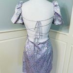 ZARA  Corset Back Puff Sleeve Satin Mini Dress Medium Photo 6