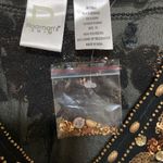 Roaman’s NWOT Swim wear woman Sequin bronze Beaded detail coverup Black Size 1X Photo 2