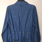K/lab  patched long sleeve button down denim romper size large Photo 12