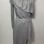 ZARA  2pcs one shoulder ruffle top with asymmetric skirt metallic thread size M Photo 0