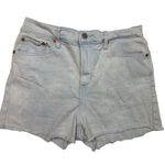 Levi's *Levi Strauss High Rise Shorts Womens Size 28 Light Blue Raw Hem Casual Stretch Photo 0