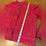 High Sierra Collarless Denim jacket in faded red size M Photo 12