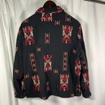 Vintage Chico's Design Large Black Red Embroidered Jacket India Cotton Rayon Size 2 Photo 8