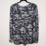 Michael Stars Gray Camo Knit Top Size Small Camouflage Long-sleeve Soft Knit Top Photo 3