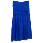 J.Crew Blue Strapless Silk Bridesmaid Dress Size 8 Photo 1