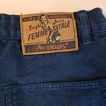 Vintage Femme Fatale Denim‎ Mini Skirt Size 11/12 Blue Photo 3