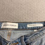 Denim Forum The Arlo High Rise Straight Jeans Distressed Size 28L EUC Blue Photo 2