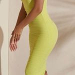 Oh Polly LUCILLA Twist Strap Ruched Midi Dress Photo 1