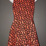 Boutique Spring Orange Print Mini Sundress Dress size Small Photo 4