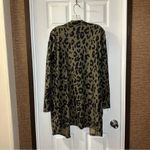 Tickled Teal  Green/Black Animal Print Open Front Cardigan size Small Photo 7