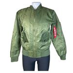 Asstseries Militare Women’s Bomber Jacket Windbreaker Blue Lightweight Size S Green Photo 0