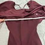 Badgley Mischka Badgley‎ Mischka Capelet Popover Sheath Dress Burgundy Size US 6 NWT Photo 5