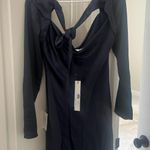Navy Satin Mini Dress Small Blue Photo 5