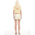 LIONESS  Untamed Short Sleeve Top in Butter Yellow Small New Womens Knit Photo 9