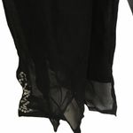 new Chaudry ❃ Sequin Deep Plunging Caftan Top ❃ Swim Cover ❃ Black Silver ❃ Larg Size L Photo 4