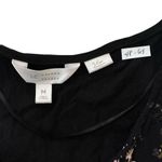 LC Lauren Conrad  Black Floral  Blouse Women Size Medium | 48-63 Photo 3