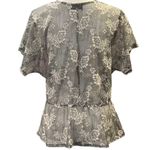 R. Marks Women's Sheer Lace Top Size S/M Gray Photo 1