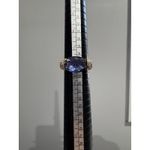 BLUE CRYSTAL ADORNED VINTAGE ESTATE 925 STERLING SILVER WOMEN'S‎ RINGS SIZE 8 Photo 3