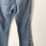 Y2K Vintage Embellished Embroidered Beaded Flare Jeans Low Rise 2000s Fairy Boho Blue Size 27 Photo 10