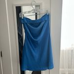 Boutique Blue silk dress short  Photo 1