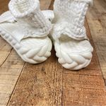 Women's 9.5 Woven Crochet Ankle Boho Island Platform Sandal Vacation Summer White Photo 7