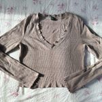 Wild Fable  long sleeve waffle v neck shirt Photo 2