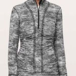 Lululemon  Cypress Kiss Jacket Women's Size 8 Black/White Space Dye Striped Photo 0