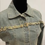 Embroidered Denim button up western style shirt Blue Photo 3
