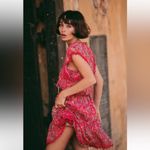 The Kooples Sunrise by Reef Paisley Print Silk Chiffon Mini Dress Pink Size 2 Photo 3