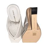 Good American NIB  White Lucite Wedge Slip On Sandals Photo 4