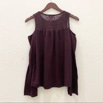 Ny&co NY & Burgundy Cold Shoulder Knit Sweater S Photo 5