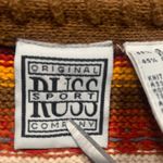 Vintage 90s Knit Sweater Vest Striped Multicolor Button Front Small Rustic Boho Red Photo 7