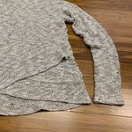 American Eagle  Mock Neck Sweater Knit Pullover Cross Front Beige‎ Womens Small Photo 2