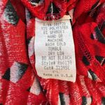 Susan Lawrence Vintage Y2K  Red Abstract Print Lightweight Sleeveless Blouse Photo 5