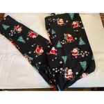 SO  Mid Rise Comfy Christmas Leggings Santa Skiing Size Large-NWT Photo 3