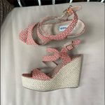 Steve Madden Jenny Printed Espadrille Wedge Sandal in Orange Size 7.5 Photo 1
