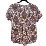DR2 Floral‎ Paisley Blouse Top S Brown Photo 1
