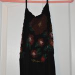 Free People Black and Red Floral Embroidered Jumpsuit Photo 1