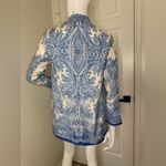 All Saints Blue and White Paisley Jacket and Shorts Set Size 2. Photo 5