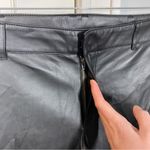 Free People  Love Language Black Vegan Faux Leather Low-Rise‎ Pants Size 12 NWT Photo 3