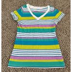 Mossimo Denim Missimo Women's multicolor short sleeve V Neck Tee Size Medium Photo 0