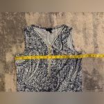 MSK Navy and White Patterned Dress Blue Size undefined Photo 4