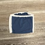 SheIn Sz S Adorable Strapless Tube Style Crop Top Blue W White Trim Photo 5